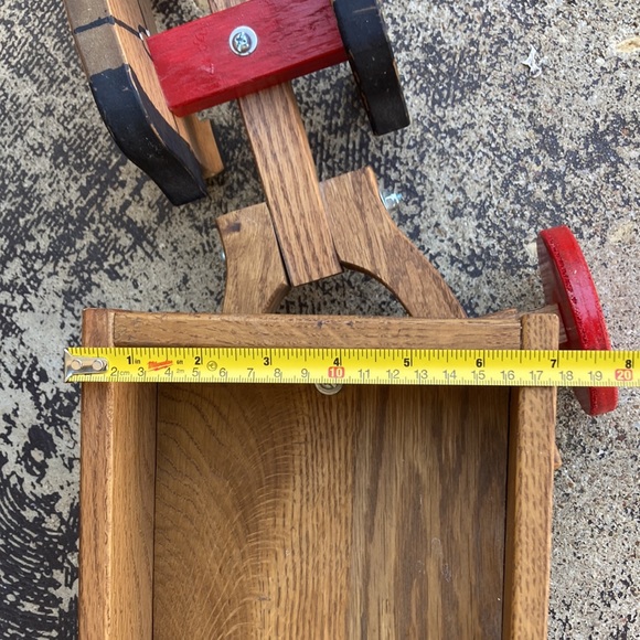 Vintage EUC Wooden 2 Horses & Wagon Pull Toy - Picture 5 of 12